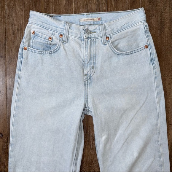 Levi's 90s Low pro Baggy straight denim jeans 24 Mid Rise vintage distressed - Picture 8 of 14